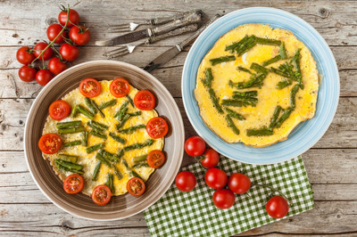 Eierkuchen mit Spargel