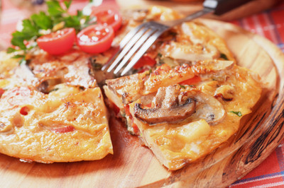 Omelette mit Pilzen